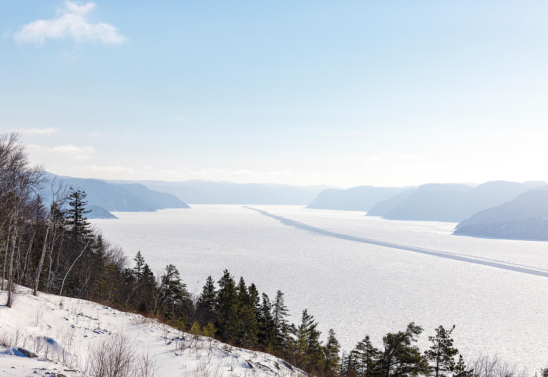 The St. Lawrence River in the Heart of the Boreal Winter 