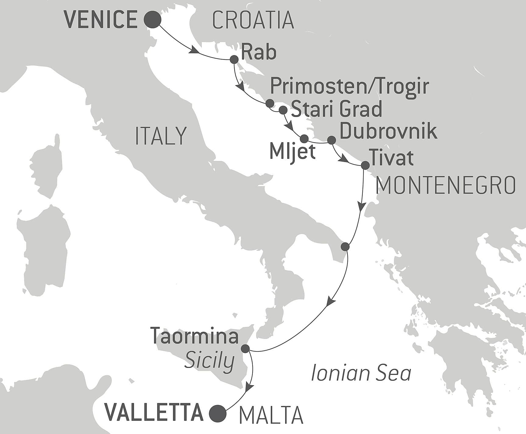 From the Adriatic coast to Malta