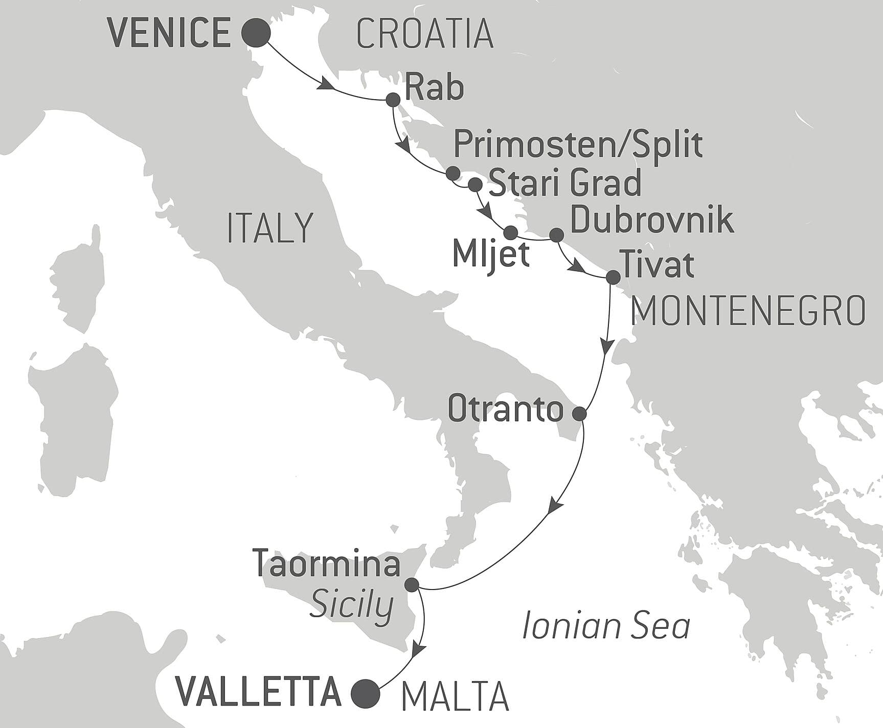 From the Adriatic coast to Malta