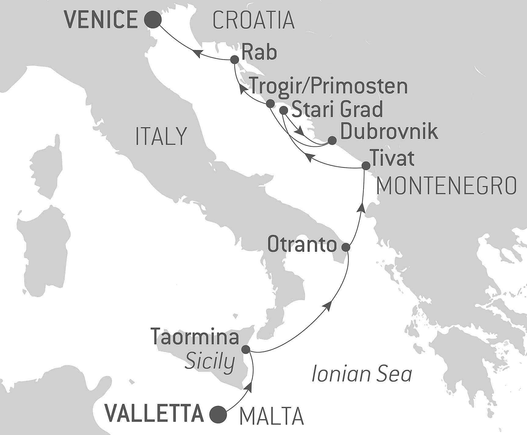 From Malta to the Adriatic coast