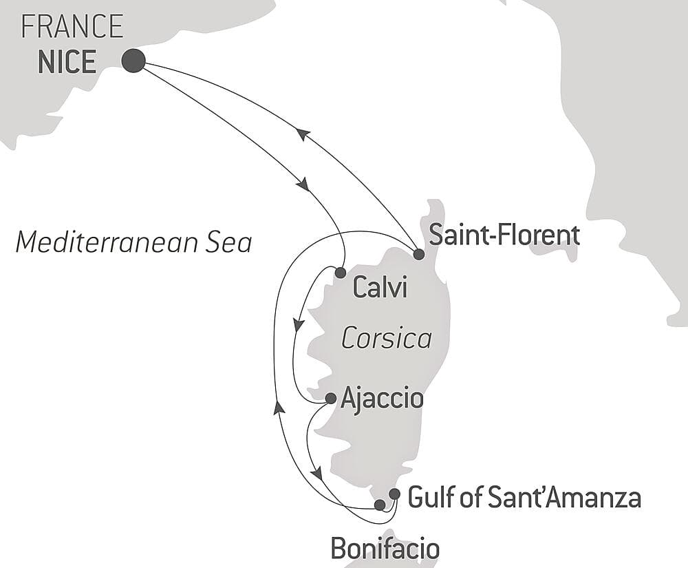 Corsican shores, under Sail Aboard Le Ponant null