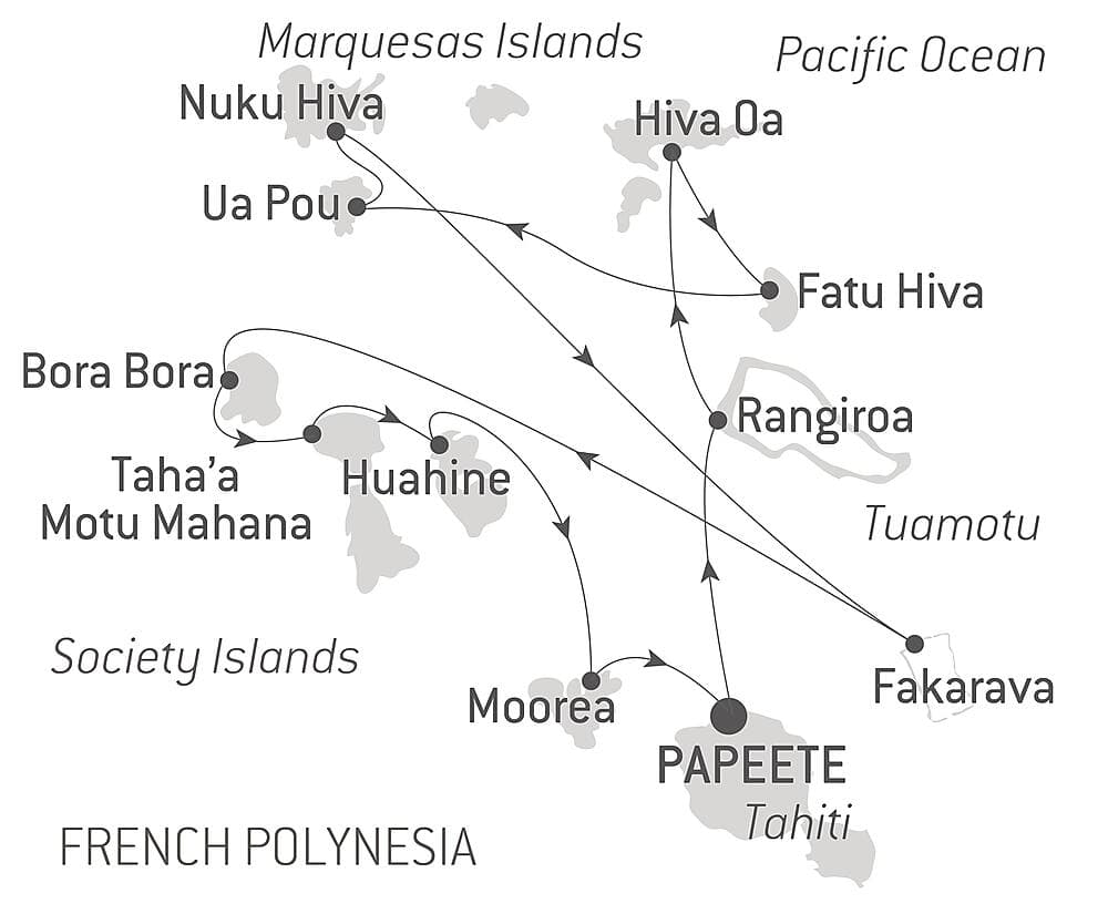 Marquesas, The Tuamotus & Society Islands null