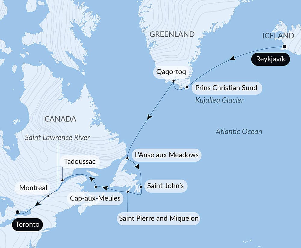Exploration from Greenland to Canada via Saint Pierre and Miquelon null