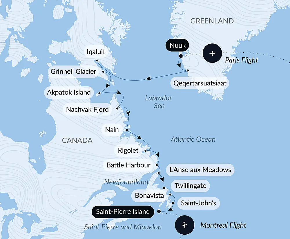 Wilderness from Greenland to the East Coast of Canada