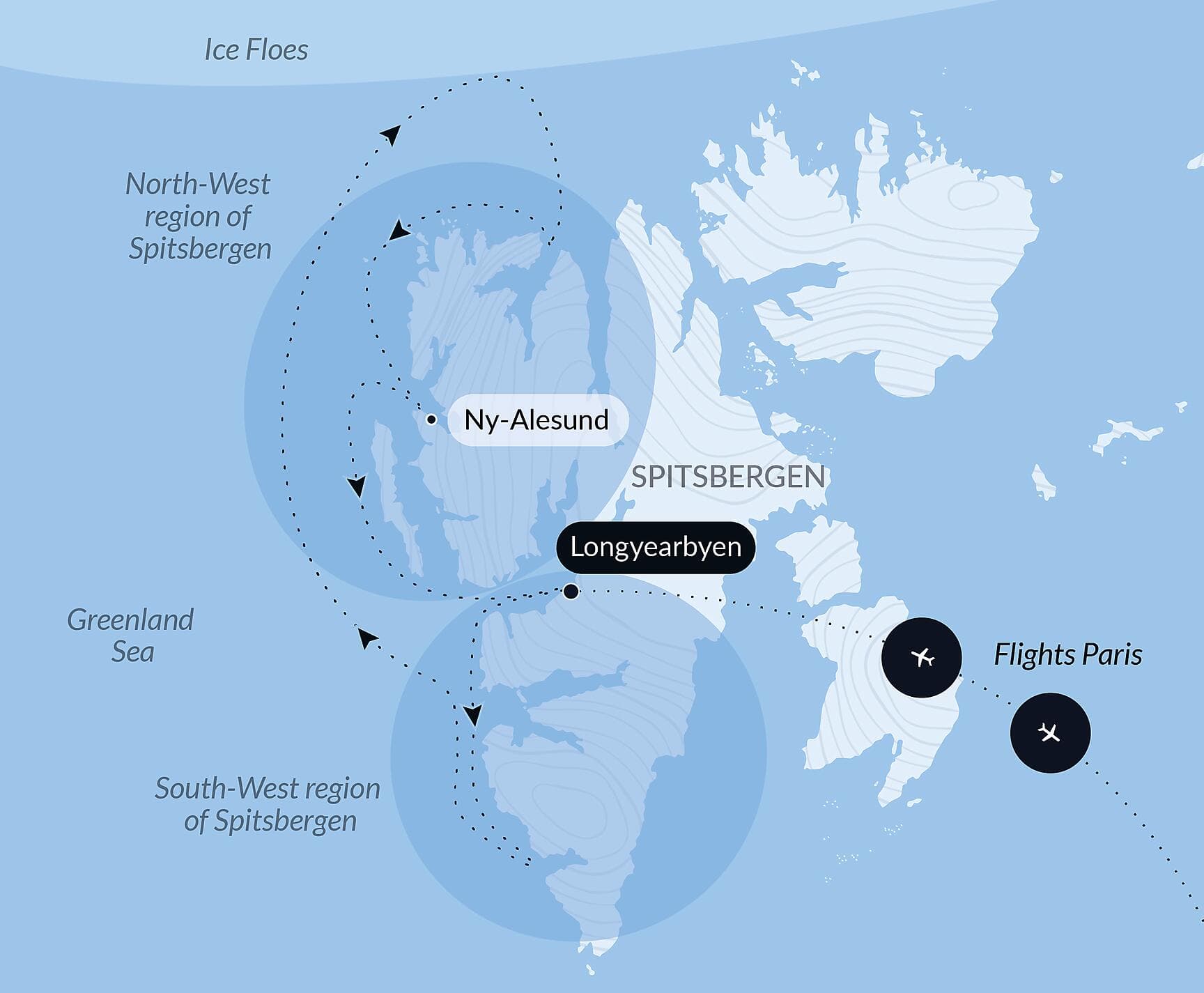 Fjords and glaciers of Spitsbergen