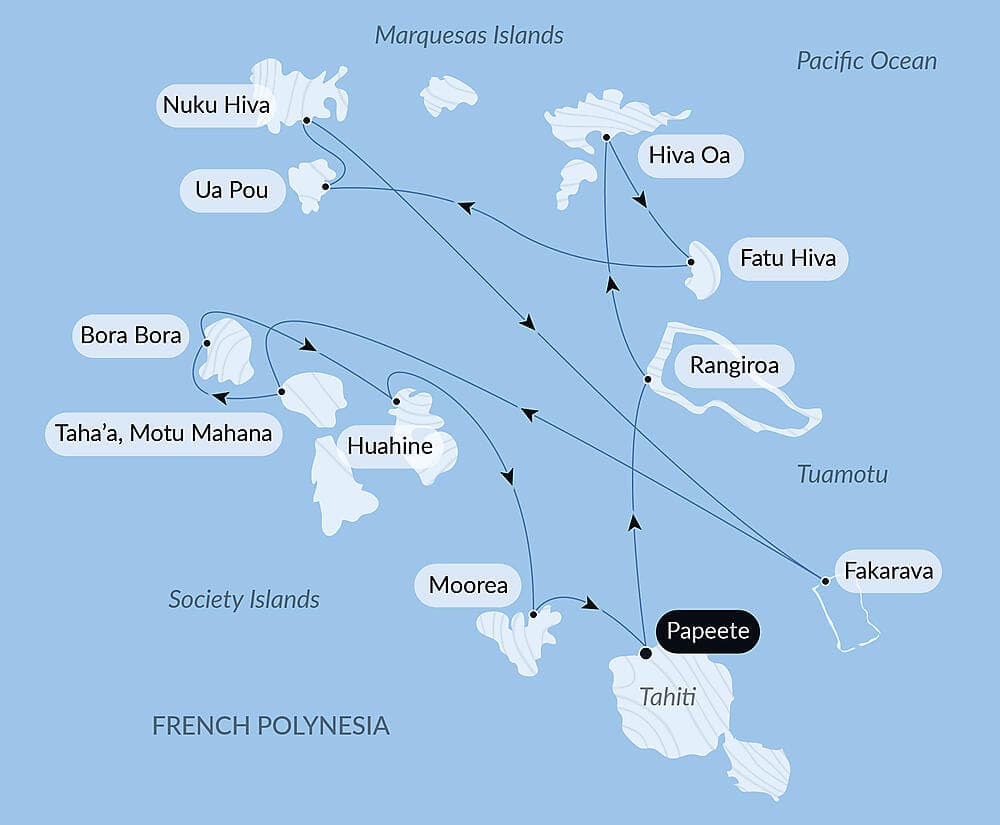 Marquesas, The Tuamotus & Society Islands null