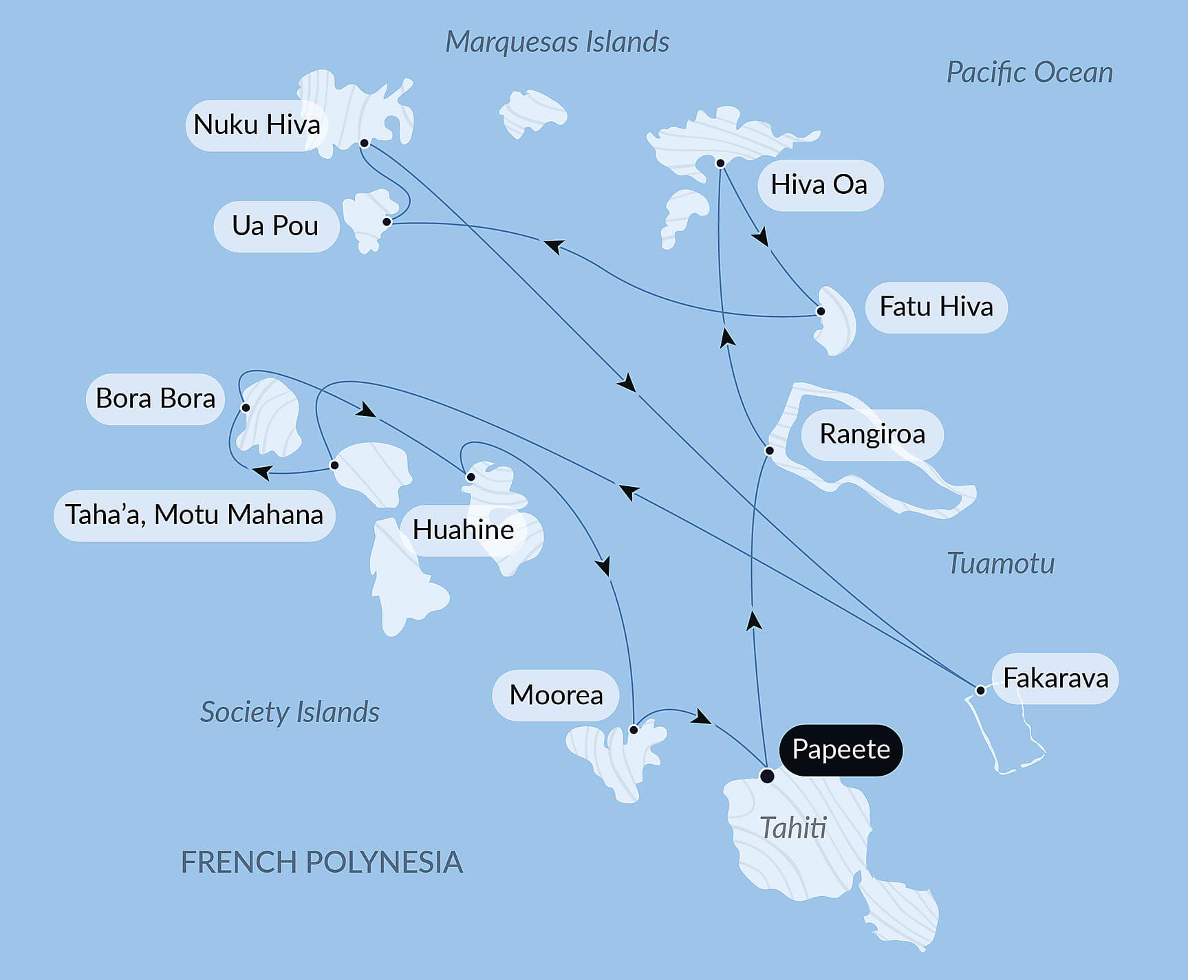 Marquesas, The Tuamotus & Society Islands