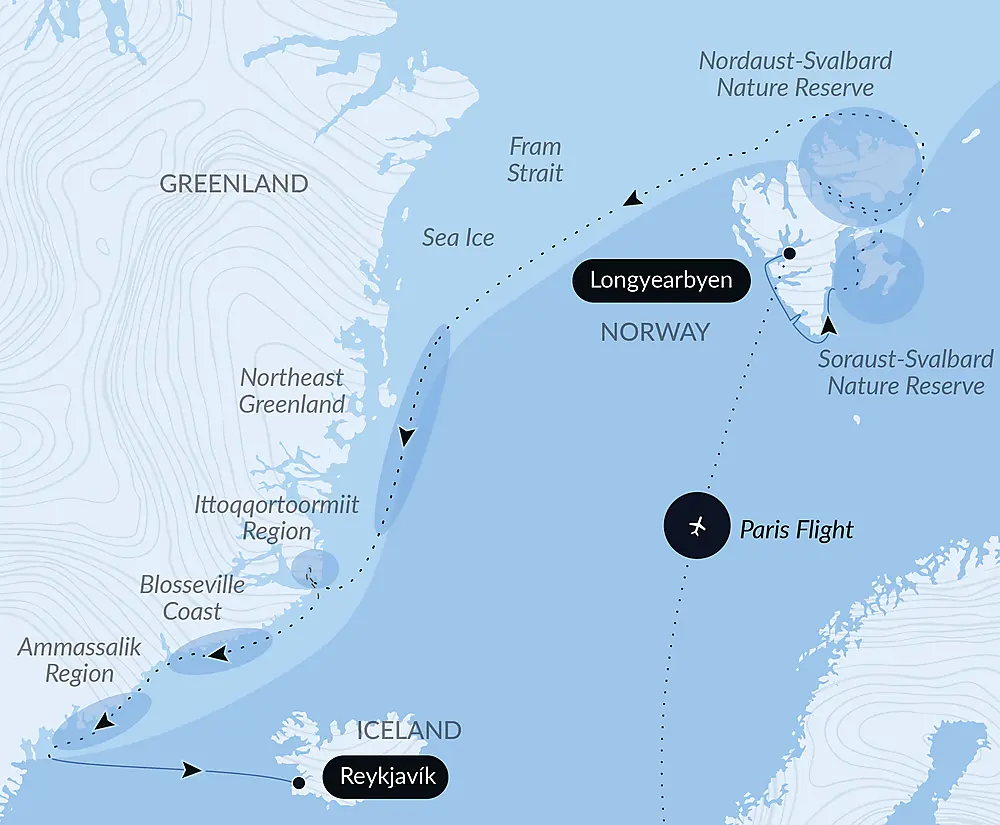 In the ice of the Arctic, from Svalbard to Greenland  null