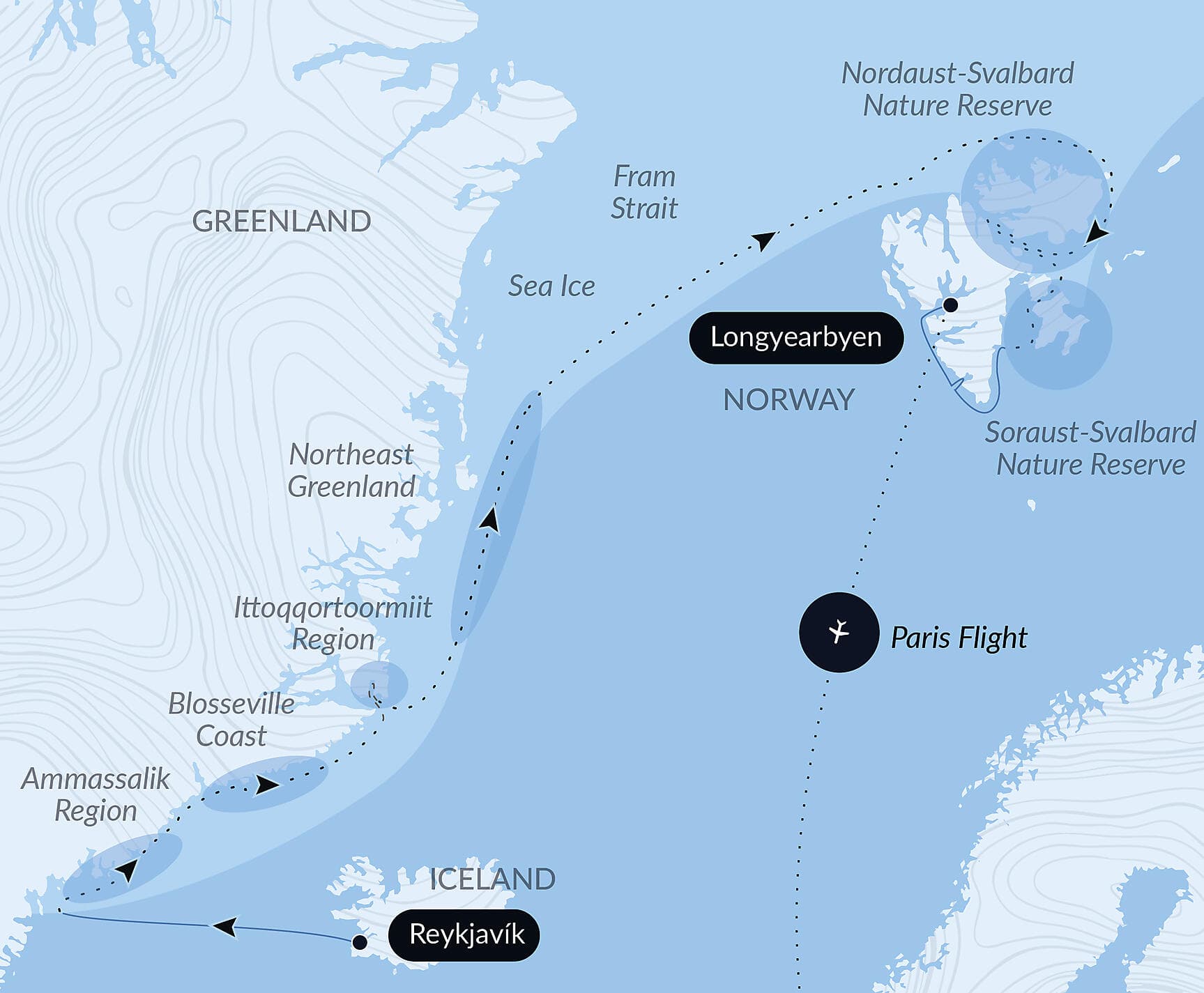 In the ice of the Arctic, from Greenland to Svalbard