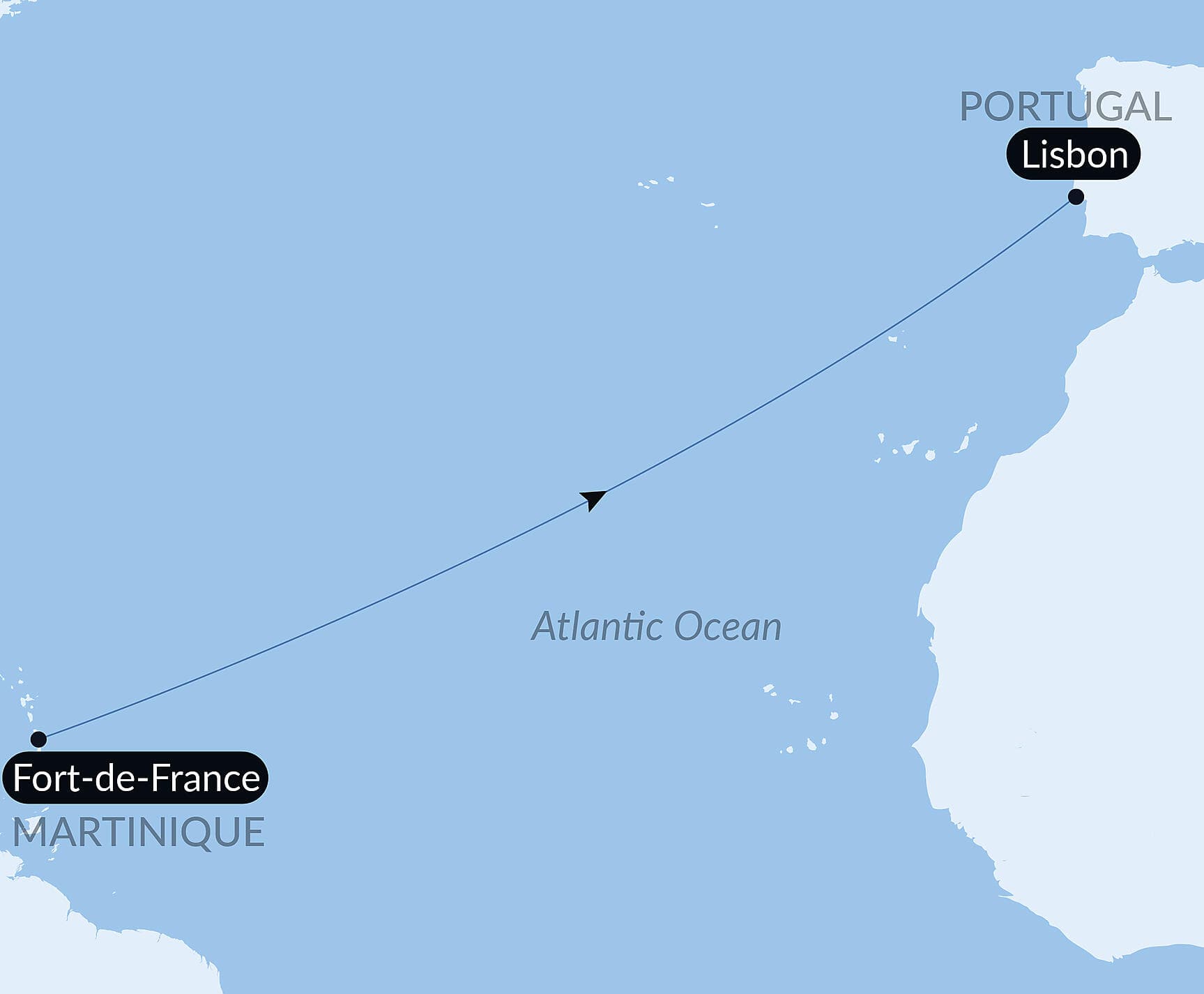 Ocean Voyage: Fort-de-France - Lisbon