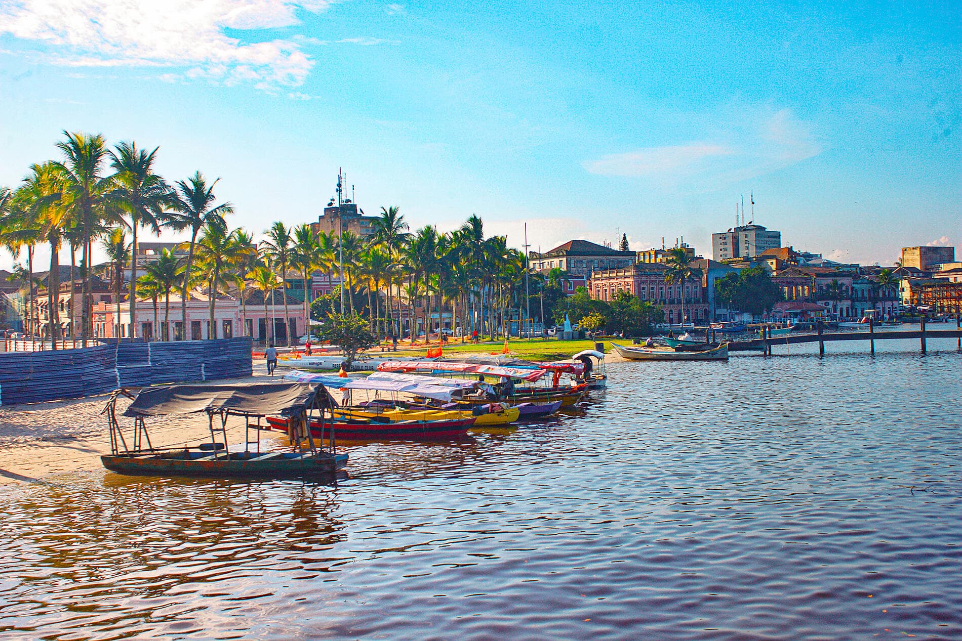 Emblematic South American shores and cities 