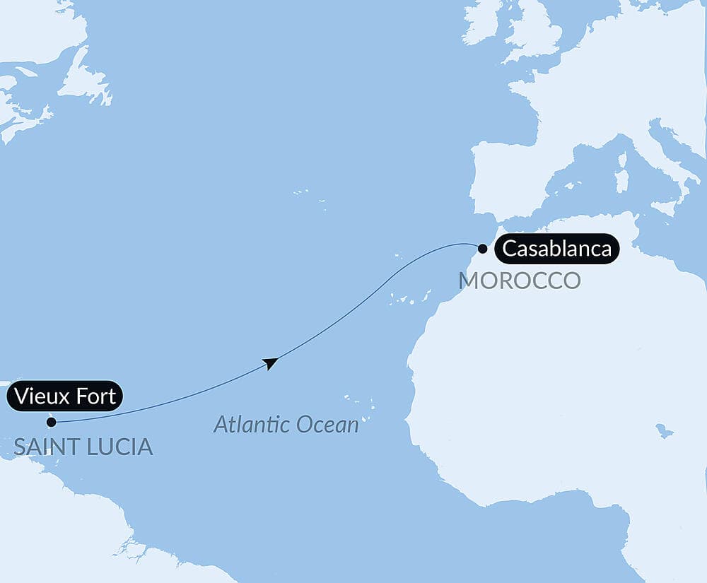 Ocean Voyage: Vieux Fort - Casablanca