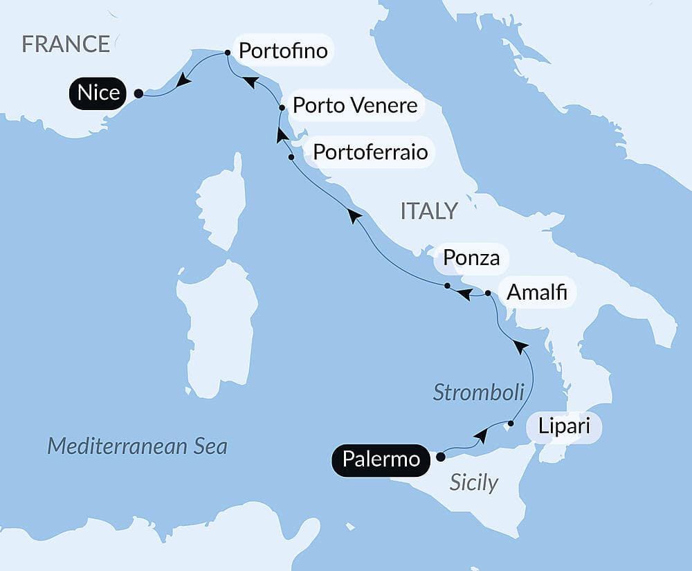 Under Sail Aboard Le Ponant from Sicily to the Riviera null