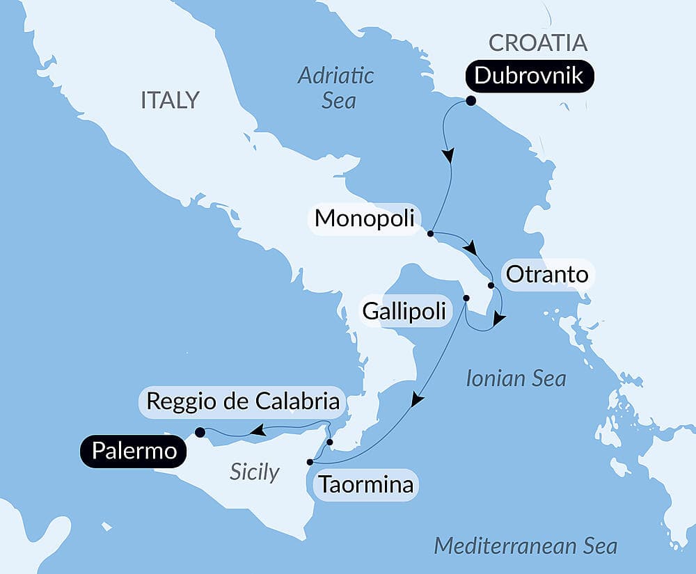 Under Sail from Puglia to Sicily null
