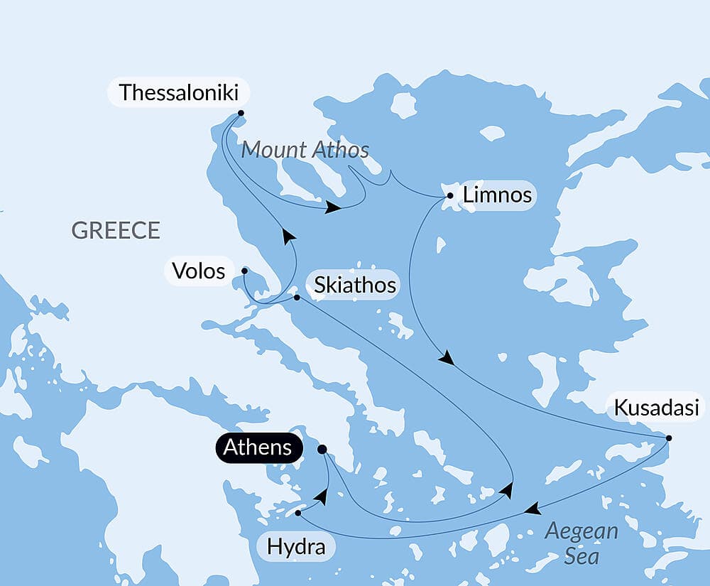 European autumn in the Aegean Sea null