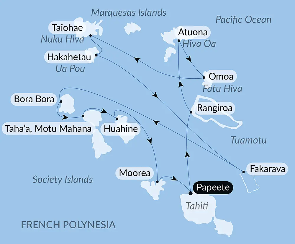 Marquesas, The Tuamotus & Society Islands