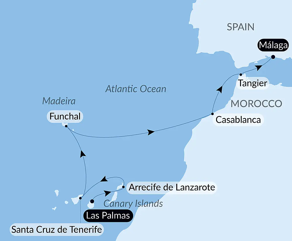 Canary Islands, Morocco and the Iberian Peninsula