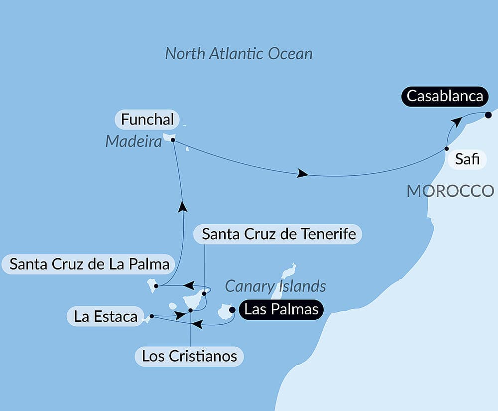 Atlantic odyssey from the Canary Islands to the shores of Morocco