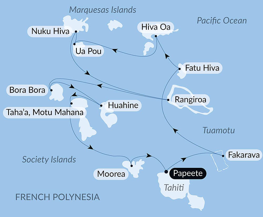 Marquesas, The Tuamotus & Society Islands null