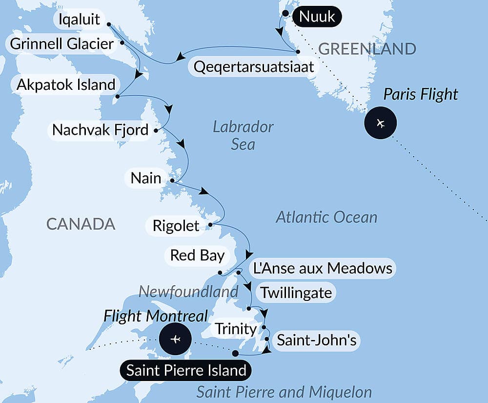 Wilderness from Greenland to the East Coast of Canada