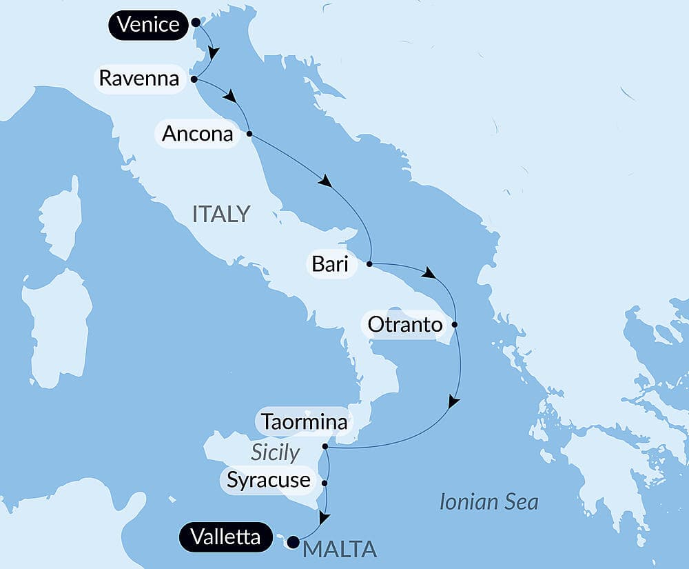 Sailing the Adriatic: Treasures of Eastern Italy and Sicily – with Smithsonian Journeys null
