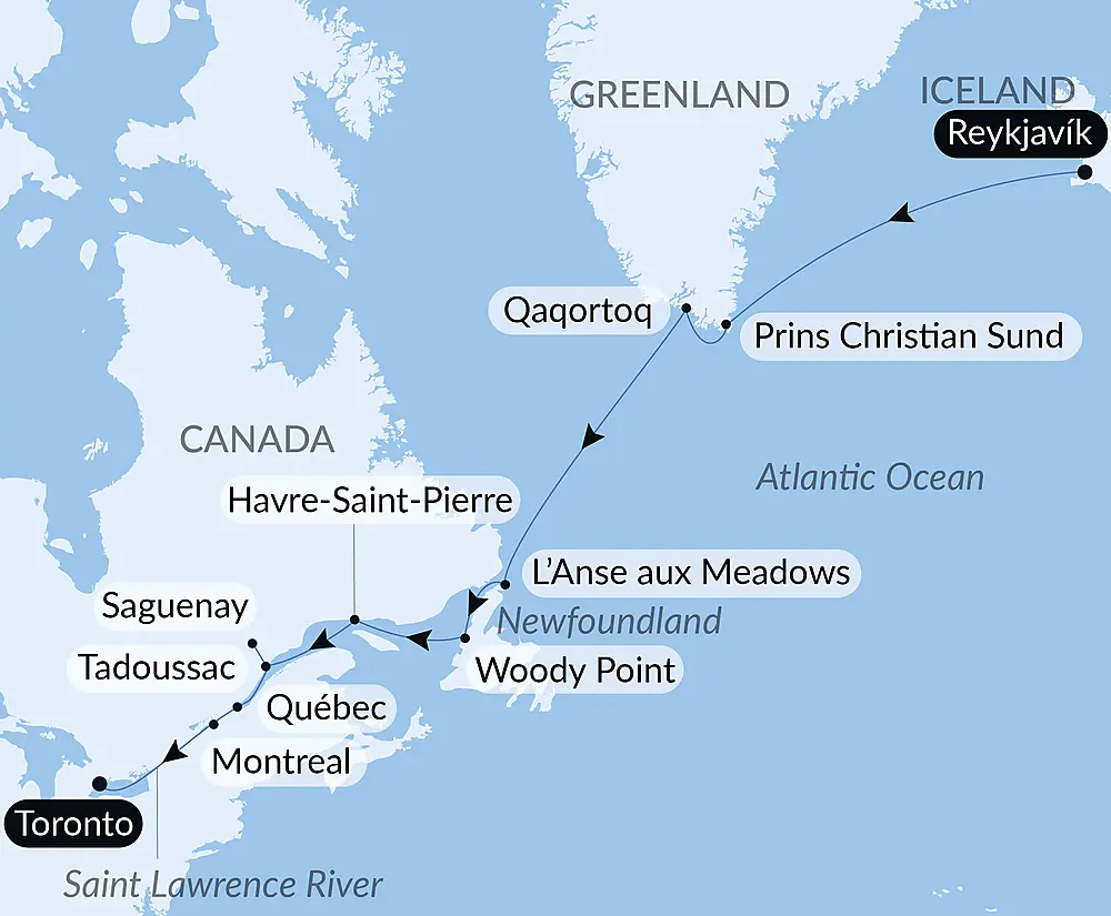 Exploration from Greenland to Canada